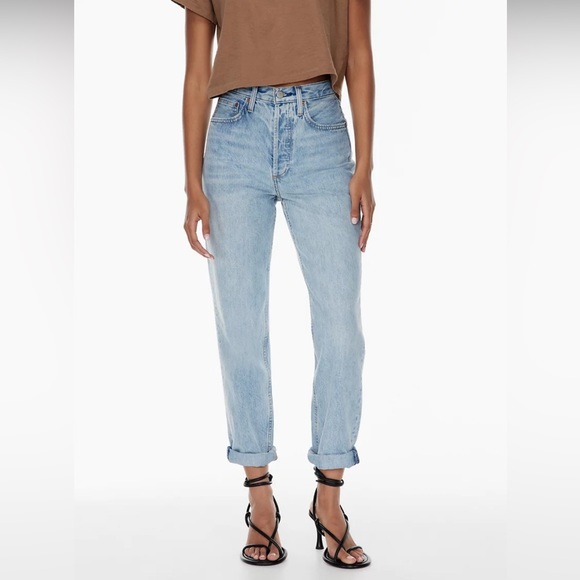 ‼️SOLD‼️ BNWT Aritzia Denim Forum The Boyfriend High-rise Loose jeans - Picture 2 of 9